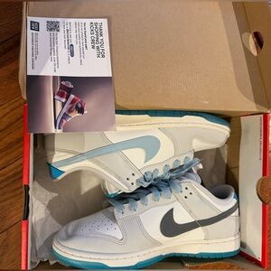 Size 9.5M/11.5 W Nike Dunk Low 520 Pack Ocean Bliss FN3433-141 BRAND NEW